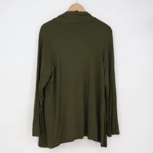 NY Collection Cardigan Women 1X Olive Green Open Front New thumbnail 8