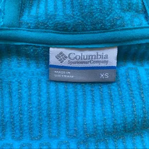 Columbia Women's Thermal Coil Zip-Up Hooded Fleece Jacket Turquoise size XS thumbnail 3