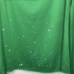 Kudu Off Shoulder Top Sequins Green thumbnail 5