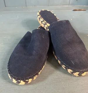GAP Navy Blue Suede Espadrille Slip-On Mules | Size 8.5 thumbnail 1