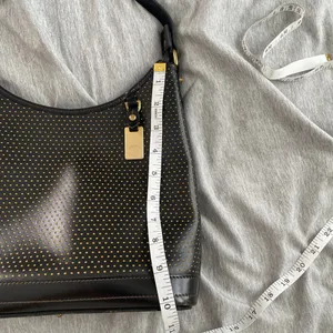 Dooney & Bourke Cabrio Cabriolet Black Perforated Leather Bag Vintage Made USA thumbnail 11