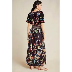 NWT!! Anthropologie ALDOMARTINS Catalonia Floral Paisley Maxi Dress Medium‎ thumbnail 7