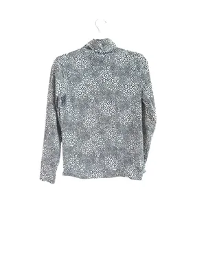 Women's J.Crew Long Sleeve Mock Neck Tee, Size M, White and Black Polka Dot thumbnail 9