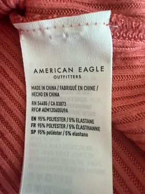 American Eagle Ribbed Mock Neck Long‎ Sleeve Top Size M thumbnail 5