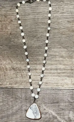 3 for $15: white stone necklace thumbnail 2