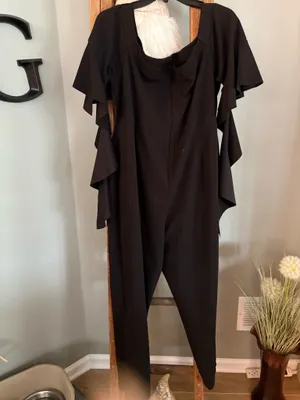 Asos size 18 black off the shoulder jumpsuit thumbnail 3