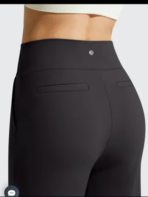 NWT G4Free BareFeel Faux Fly Ankle Casual Dress Pants Black Wide thumbnail 3