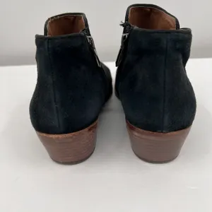 Sam Edelman Petty Zip Up Ankle Boots Black Suede Booties Womens Shoes Size 8M thumbnail 2