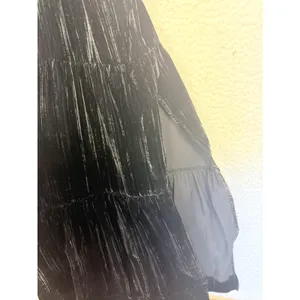 Dear John Dress Womens‎ Small Black Maxi Velvet Smocked Witchy Goth Whimsygoth thumbnail 4