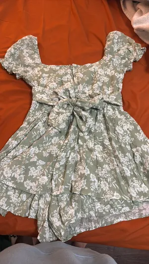 Green Floral Francesca's Romper thumbnail 4
