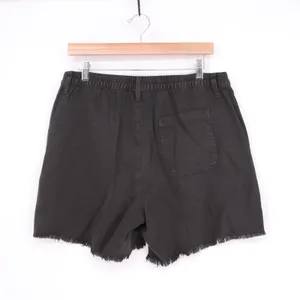 Aerie Soft Cutoff Shorts‎ Womens Medium Faded Black Raw Frayed Hem Patch Pockets thumbnail 5