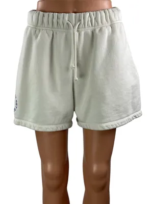 Set Active Women's White High Rise Drawstring Lounge Mini Workout Shorts Size S thumbnail 1