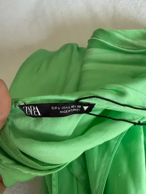 ZARA Satin Maxi Effect Dress Green thumbnail 5