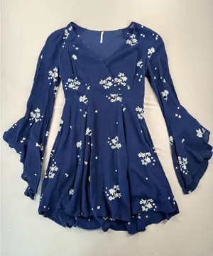 Free People | 0 | Jasmine Embroidered Mini Dress Bell Sleeve thumbnail 1