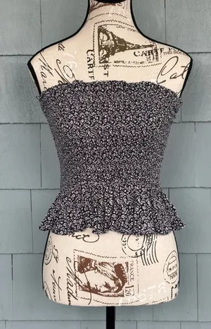 American Eagle Peplum Tube Top thumbnail 1