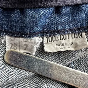 Vintage 70s Faded Glory‎ USA Made Flare Jeans Sz 7 28 | High Rise Roller Denim thumbnail 6