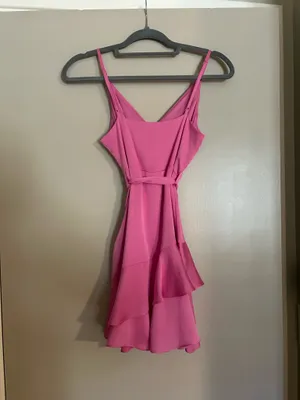 Express Hot Pink Ruffle Romper thumbnail 4