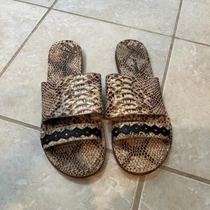 Free People Saturaday Snake Strappy Leather‎ Flat Sandals 41/10 Casual thumbnail 2