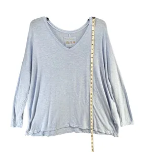 Lilly Pulitzer Luxletic Clifford Top S‎ Blue Drop Shoulder Lounge Relaxed Soft thumbnail 7