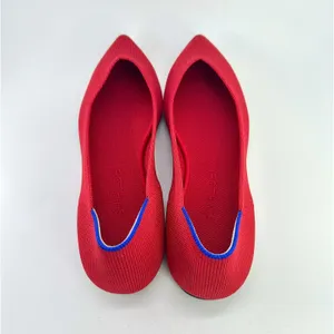 Rothy's The Point Red Knit Pointed Toe Ballet Flats Women's 10 Comfort Slip-On thumbnail 6