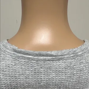 OFFLINE by Aerie Gray Waffle Knit Henley Long Sleeve Shirt S thumbnail 7