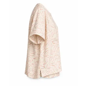 Eberjey Inez Silk Pajama Set XS NWT Ivory Blush Print Boxer Shorts Sleep Set thumbnail 9