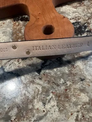 Women’s Golf Belt Sz Large LB Belt Company Lizard Italian Leather Black Sz L thumbnail 5