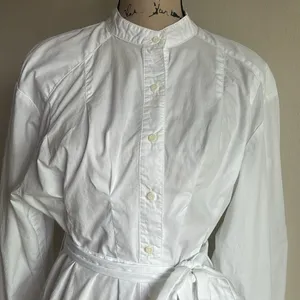 Free People Abbey Bishop Sleeve Button Down White Tunic Size Medium thumbnail 7