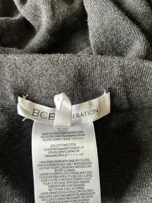 BCBGeneration GRAY Ribbed Knit Mini asymmetrical Pencil Skirt size M thumbnail 12