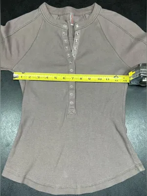FP Movement by Free People Taupe Snap Henley Long Sleeve Top thumbnail 5