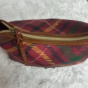 Dooney and Bourke Plaid Tartan Dome Handbag with Pebbled leather thumbnail 6