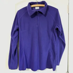 Columbia Sweater Women Medium Purple Pullover Quarter Zip Jacket Ladies Fleece‎ thumbnail 1