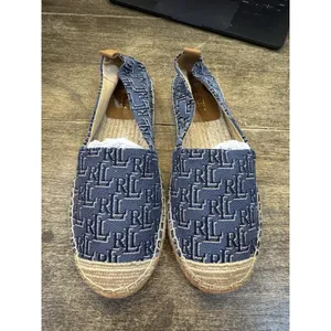 Lauren Ralph Lauren Cameryn Monogram Jacquard Espadrille Slip-On Flat Women‎ thumbnail 3
