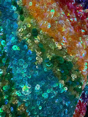 Gigi Multicolor rainbow full Sequin Mini Dress strapless 0 colorful pride event thumbnail 5