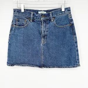 Moussy Denim‎ Mini Skirt Women's Size 2 Blue Japanese Denim thumbnail 2