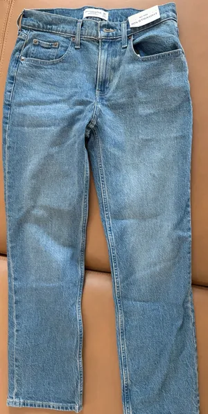 Abercrombie Mid-Rise Jeans Straight 90s thumbnail 5