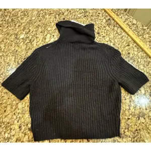 House of Harlow 1960 cropped ribbed knit turtleneck sweater Short Sleeve Size XS thumbnail 3