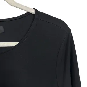 Mossimo Womens Sz L Short Sleeve Black Twist Knot Waist Sheath Dress Below Knee thumbnail 4