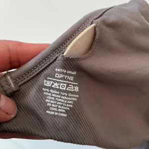 DFYNE Impact Halter Sports Bra Brown Ruched Seamless Activewear XS Workout Top thumbnail 4