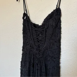 House of CB ‘Seren’ Black Floral Lace Back Maxi Dress NWOT size‎ M regular A-C thumbnail 8