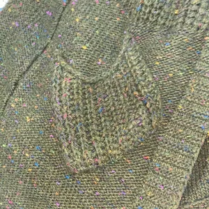Green knit sweater cardigan with pockets size medium/large thumbnail 6