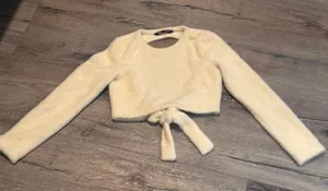 Zara open back with tie women's‎ shirt, size small thumbnail 1