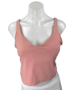 Lululemon Align Pink Sleeveless V Neck Cami Camisole Athletic Tank Crop Top 14 thumbnail 1