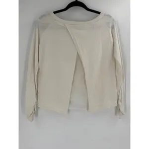 Generation Love Layered Sweater‎ Womens S White Split Back Ruched Minimalist thumbnail 6