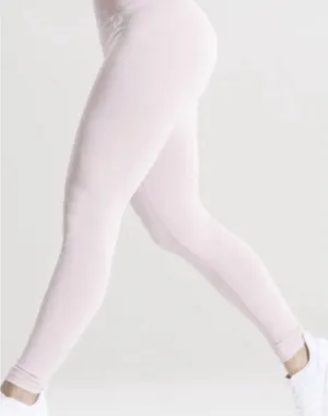 Vintage Carushka Bodywear Pastel Pink Low-Mid Rise Tights/ Leggings Cuffed thumbnail 1