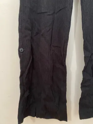 Women’s Black Drawstring Linen thumbnail 3