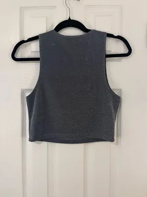 Pants Store Crop Top Silver  thumbnail 2