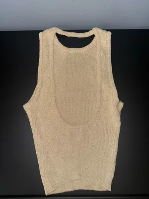 Princess Polly Broder Backless Top Gold thumbnail 3