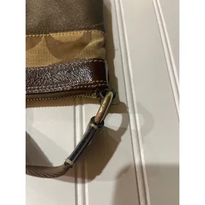Coach Vintage Demi Bag Brown Striped Signature Canvas Y2K Shoulder Purse 10072 thumbnail 6