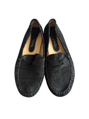 VAN ELI Black Leather Loafers Flats Size 6.5 thumbnail 7